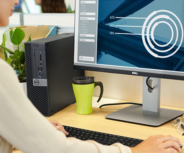 Dell desktop and monitor